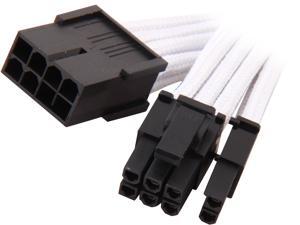 Silverstone PP07-PCIW 9.84" Sleeved Extension Power Supply Cable, 1 x 8pin to PCI-E 8pin(6+2) Connector Silverstone PP07-PCIW 9.84" Sleeved Extension Power Supply Cable, 1 x 8pin to PCI-E 8pin(6+2) Connector
