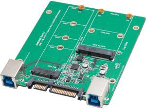 SYBA SY-ADA50087 USB 3.1 or SATA III to M.2/mSATA SSD Adapter SYBA SY-ADA50087 USB 3.1 or SATA III to M.2/mSATA SSD Adapter