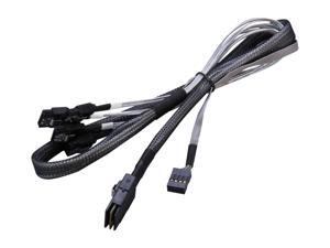 SIIG Model CB-S20011-S1 2.46 ft. (75cm) Internal mini-SAS SFF-8087 to 4 x SATA Fanout Cable SIIG Model CB-S20011-S1 2.46 ft. (75cm) Internal mini-SAS SFF-8087 to 4 x SATA Fanout Cable
