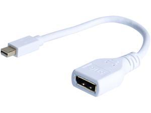 SIIG CB-DP1L22-S1 6" mDP to DisplayPort 4K Adapter - White SIIG CB-DP1L22-S1 6" mDP to DisplayPort 4K Adapter - White