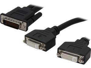 C2G 38064 Black 9" DMS-59 Male to 2 x DVI-I Female M-F One LFH-59 (DMS-59) Male to Two DVI-I Female Cable C2G 38064 Black 9" DMS-59 Male to 2 x DVI-I Female M-F One LFH-59 (DMS-59) Male to Two DVI-I Female Cable