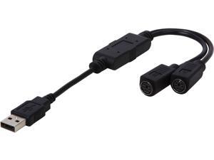 C2G 32185 1ft USB to PS/2 Keyboard/Mouse Adapter Cable - Black C2G 32185 1ft USB to PS/2 Keyboard/Mouse Adapter Cable - Black