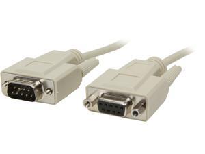 C2G Model 02713 15 ft. DB9 M/F Extension Cable - Beige M-F C2G Model 02713 15 ft. DB9 M/F Extension Cable - Beige M-F