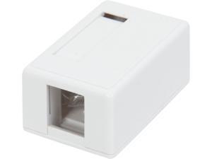 C2G 03831 1-Port Keystone Jack Surface Mount Box - White C2G 03831 1-Port Keystone Jack Surface Mount Box - White