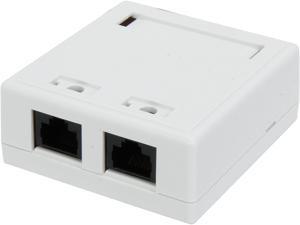 C2G 03837 2 Socket Cat 5e Surface Mounting Box C2G 03837 2 Socket Cat 5e Surface Mounting Box