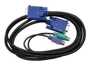 StarTech 6 ft. Ultra-Thin PS/2 3-in-1 KVM Cable, Black SVECON6 StarTech 6 ft. Ultra-Thin PS/2 3-in-1 KVM Cable, Black SVECON6
