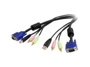 StarTech 6 ft. 4-in-1 USB, VGA, Audio, and Microphone KVM Switch Cable USBVGA4N1A6 StarTech 6 ft. 4-in-1 USB, VGA, Audio, and Microphone KVM Switch Cable USBVGA4N1A6