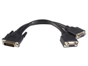 StarTech DMSVGAVGA1 Black 8" LFH 59 Male to Dual Female VGA DMS 59 Cable StarTech DMSVGAVGA1 Black 8" LFH 59 Male to Dual Female VGA DMS 59 Cable