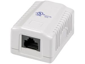 StarTech WALLBOX1WH Single Cat5e RJ45 Wall Jack White with Keystone Jack StarTech WALLBOX1WH Single Cat5e RJ45 Wall Jack White with Keystone Jack