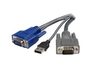 StarTech 10 ft. Ultra-Thin USB VGA 2-in-1 KVM Cable SVUSBVGA10 StarTech 10 ft. Ultra-Thin USB VGA 2-in-1 KVM Cable SVUSBVGA10