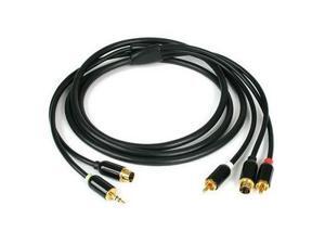 StarTech Model PC2TVSVID10 10 ft. S-Video with 3.5 mm to RCA Stereo Audio Video Cable StarTech Model PC2TVSVID10 10 ft. S-Video with 3.5 mm to RCA Stereo Audio Video Cable