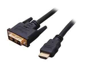 StarTech HDMIDVIMM15 15 ft. Black Connector A: 1 - 19 pin HDMI Male Connector B: 1 - 19 pin DVI-D (Single Link) Male HDMI to DVI Digital Video Monitor Cable M-M StarTech HDMIDVIMM15 15 ft. Black Connector A: 1 - 19 pin HDMI Male Connector B: 1 - 19 pin DVI-D (Single Link) Male HDMI to DVI Digital Video Monitor Cable M-M