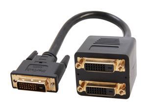 StarTech DVISPL1DD Black 1 ft. Connector A : DVI-D Dual Link (male) Connector B : 2 x DVI-D Dual Link (female) DVI-D to 2 x DVI-D Digital Video Splitter Cable - M/F StarTech DVISPL1DD Black 1 ft. Connector A : DVI-D Dual Link (male) Connector B : 2 x DVI-D Dual Link (female) DVI-D to 2 x DVI-D Digital Video Splitter Cable - M/F