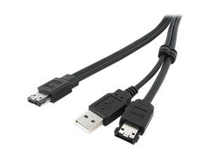 StarTech ESATAUSBMM3 3 ft. eSATA and USB A to Power eSATA Cable - M/M M-M StarTech ESATAUSBMM3 3 ft. eSATA and USB A to Power eSATA Cable - M/M M-M