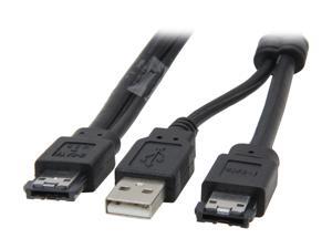 StarTech ESATAUSBMM3 3 ft. eSATA and USB A to Power eSATA Cable - M/M M-M StarTech ESATAUSBMM3 3 ft. eSATA and USB A to Power eSATA Cable - M/M M-M