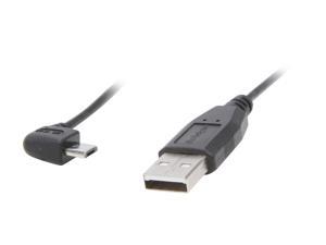 StarTech UUSBHAUB1LA 1 ft. Black USB to Left Angle MicroUSB Cable StarTech UUSBHAUB1LA 1 ft. Black USB to Left Angle MicroUSB Cable