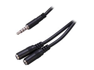StarTech MUYHSMFF 3.5mm 4 Pin to 2x 3 Pin 3.5mm Headset Splitter Adapter M/F Male to Female StarTech MUYHSMFF 3.5mm 4 Pin to 2x 3 Pin 3.5mm Headset Splitter Adapter M/F Male to Female