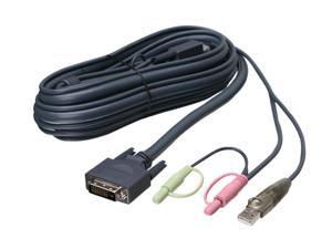 IOGEAR 10 ft. Dual-Link DVI KVM Cable, USB and Audio/Mic, TAA Compliant G2L7D03UDTAA IOGEAR 10 ft. Dual-Link DVI KVM Cable, USB and Audio/Mic, TAA Compliant G2L7D03UDTAA