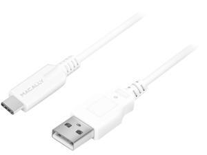 Macally UCUA6 6 ft. White 3.1 USB-C to USB-A Charge Cable for Macbook 2015 Edition Macally UCUA6 6 ft. White 3.1 USB-C to USB-A Charge Cable for Macbook 2015 Edition