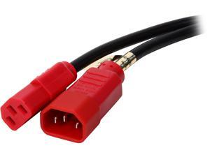 Tripp Lite Model P004-004-RD 4 ft. 18 AWG Power Cord w/ Red Connectors Tripp Lite Model P004-004-RD 4 ft. 18 AWG Power Cord w/ Red Connectors