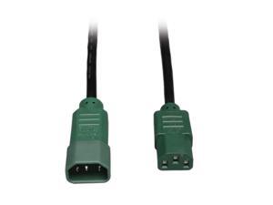 Tripp Lite Model P005-006-GN 6 ft. 14AWG Power Cord w/ Green Connectors Tripp Lite Model P005-006-GN 6 ft. 14AWG Power Cord w/ Green Connectors