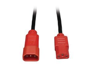 Tripp Lite Model P005-006-RD 6 ft. 14AWG Power Cord w/ Red Connectors Tripp Lite Model P005-006-RD 6 ft. 14AWG Power Cord w/ Red Connectors