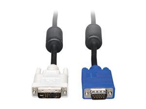Tripp Lite P556-010 Black 10 ft. Connector A: DVI-A Connector B: HD15 (MALE) DVI to VGA Cable (DVI Male to HD15 Male) Tripp Lite P556-010 Black 10 ft. Connector A: DVI-A Connector B: HD15 (MALE) DVI to VGA Cable (DVI Male to HD15 Male)