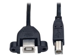 Tripp Lite U025-001-PM 1-ft. Panel Mount USB 2.0 Extension Cable (USB B M/F) Tripp Lite U025-001-PM 1-ft. Panel Mount USB 2.0 Extension Cable (USB B M/F)