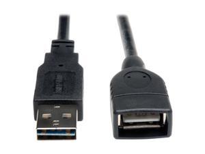Tripp Lite Universal Reversible USB 2.0 A-Male to A-Female Extension Cable - 1ft Tripp Lite Universal Reversible USB 2.0 A-Male to A-Female Extension Cable - 1ft