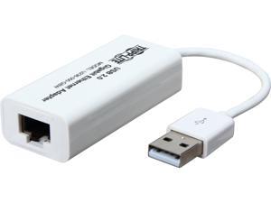 Tripp Lite U236-000-GBW USB 2.0 Hi-Speed to Gigabit Ethernet NIC Network Adapter White Tripp Lite U236-000-GBW USB 2.0 Hi-Speed to Gigabit Ethernet NIC Network Adapter White