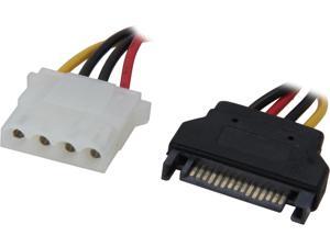 C2G 10149 6" 15-pin Serial ATA Male to LP4 Female Power Cable M-F C2G 10149 6" 15-pin Serial ATA Male to LP4 Female Power Cable M-F
