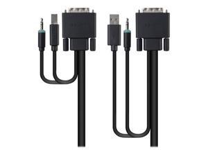 Belkin F1D9012B06 6ft. Secure KVM Cable Kit - DVI / USB / Audio Cable Kit Belkin F1D9012B06 6ft. Secure KVM Cable Kit - DVI / USB / Audio Cable Kit