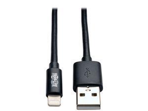 Tripp Lite M100-010-BK Black USB Sync/Charge Cable with Lightning Connector, Black, 10 ft. (3 m) Tripp Lite M100-010-BK Black USB Sync/Charge Cable with Lightning Connector, Black, 10 ft. (3 m)