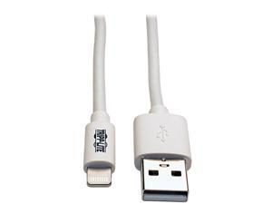 Tripp Lite M100-010-WH White USB Sync/Charge Cable with Lightning Connector, White, 10 ft. (3 m) Tripp Lite M100-010-WH White USB Sync/Charge Cable with Lightning Connector, White, 10 ft. (3 m)