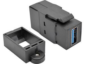 Tripp Lite USB 3.0 Keystone Panel Mount Coupler (F/F) All in One Black (U325-000-KP-BK) Tripp Lite USB 3.0 Keystone Panel Mount Coupler (F/F) All in One Black (U325-000-KP-BK)