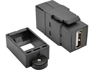 Tripp Lite U060-000-KP-BK USB 2.0 All-in-One Keystone/Panel Mount Coupler (F/F), Black Tripp Lite U060-000-KP-BK USB 2.0 All-in-One Keystone/Panel Mount Coupler (F/F), Black