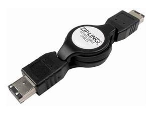 ZIP-LINQ ZIP-1394-C06 Retractable 6Pin to 6Pin Firewire Cable ZIP-LINQ ZIP-1394-C06 Retractable 6Pin to 6Pin Firewire Cable