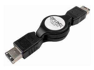 ZIP-LINQ ZIP-1394-C07 Retractable 6Pin to 4Pin Firewire Cable ZIP-LINQ ZIP-1394-C07 Retractable 6Pin to 4Pin Firewire Cable