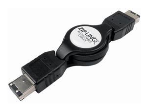 ZIP-LINQ ZIP-1394-C08 Retractable 4Pin to 4Pin Firewire Cable ZIP-LINQ ZIP-1394-C08 Retractable 4Pin to 4Pin Firewire Cable