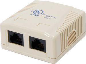StarTech WALLBOX2IV Dual Keystone CAT5E RJ45 Wall Jack StarTech WALLBOX2IV Dual Keystone CAT5E RJ45 Wall Jack