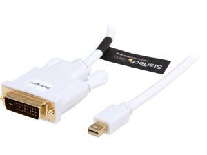 StarTech Model MDP2DVIMM3WS 3 ft. Mini DisplayPort to DVI Active Adapter Converter Cable - mDP to DVI 1920x1200 M-M StarTech Model MDP2DVIMM3WS 3 ft. Mini DisplayPort to DVI Active Adapter Converter Cable - mDP to DVI 1920x1200 M-M