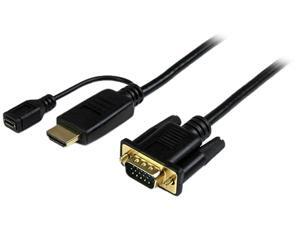 StarTech HD2VGAMM6 HDMI to VGA active converter cable – HDMI to VGA adapter – 1920x1200 or 1080p StarTech HD2VGAMM6 HDMI to VGA active converter cable – HDMI to VGA adapter – 1920x1200 or 1080p