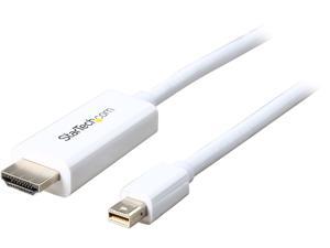 StarTech Model MDP2HDMM2MW 6 ft. Mini DisplayPort to HDMI converter cable - 4K M-M StarTech Model MDP2HDMM2MW 6 ft. Mini DisplayPort to HDMI converter cable - 4K M-M