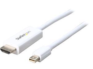 StarTech Model MDP2HDMM1MW 3 ft. Mini DisplayPort to HDMI converter cable - 4K M-M StarTech Model MDP2HDMM1MW 3 ft. Mini DisplayPort to HDMI converter cable - 4K M-M
