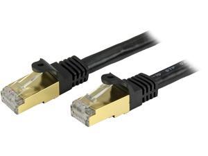 StarTech C6ASPAT1BK 1 ft. Cat 6A Black Shielded Network Ethernet Cables StarTech C6ASPAT1BK 1 ft. Cat 6A Black Shielded Network Ethernet Cables