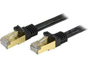 StarTech C6ASPAT3BK 3 ft. Cat 6A Black Shielded Network Ethernet Cables StarTech C6ASPAT3BK 3 ft. Cat 6A Black Shielded Network Ethernet Cables