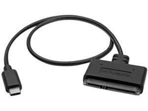 USB 3.1 (10Gbps) Adapter Cable for 2.5” SATA Drives - with USB-C - SATA I/II/III and UASP Support - USB Powered USB 3.1 (10Gbps) Adapter Cable for 2.5” SATA Drives - with USB-C - SATA I/II/III and UASP Support - USB Powered