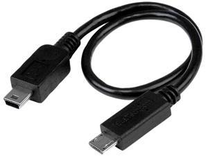 StarTech.com 8in USB OTG Cable - Micro USB To Mini USB - M/M - USB OTG Adapter - 8 Inch StarTech.com 8in USB OTG Cable - Micro USB To Mini USB - M/M - USB OTG Adapter - 8 Inch