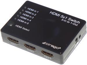 Cirago HDMSWITCH5X1 HDMI 3x1 Switch (3-In to 1-Out) Cirago HDMSWITCH5X1 HDMI 3x1 Switch (3-In to 1-Out)
