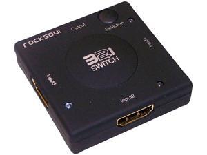 AWA Technology Inc. HM-SW09SX31 ROCKSOU HDMI 3 TO 1 Switch Black AWA Technology Inc. HM-SW09SX31 ROCKSOU HDMI 3 TO 1 Switch Black